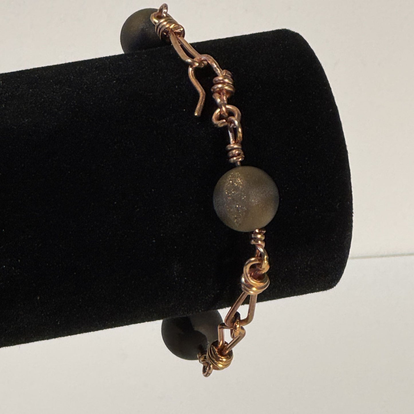 “Earthy tones, artisan design” - Copper bracelet