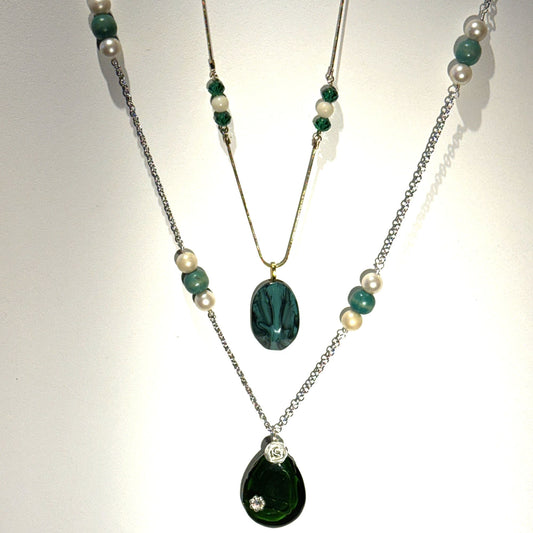 "Luxury in every detail" - Mixed metal necklace set