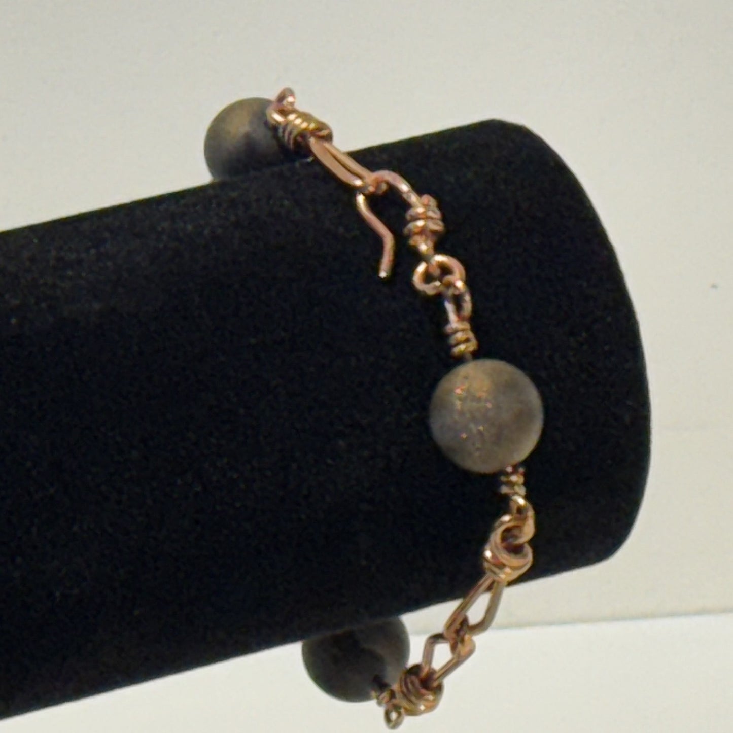 “Earthy tones, artisan design” - Copper bracelet