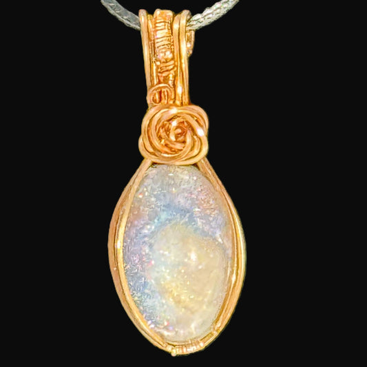 “Earthy copper. Celestial shine” - Corded Necklace
